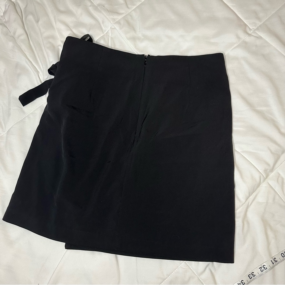 Lulu’s Chic for the Week Black Wrap Mini Skirt - Picture 7 of 10